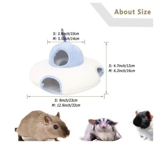 Small Pet Hamster Mice Pet Bed House Nester Bed Rodents UFO hanging pet Bed New - Picture 2 of 8